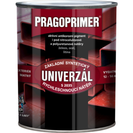 Pragoprimer Univerzál S2035 základní barva na kov, 0110 šedá, 600 ml