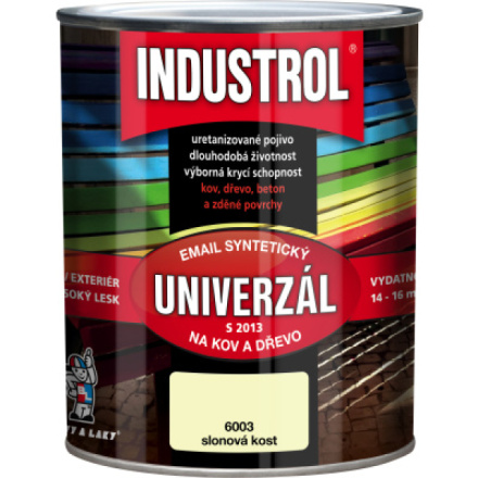 Industrol S2013 univerzál lesk vrchní barva na kov a dřevo, 6003 slonová kost, 600 ml