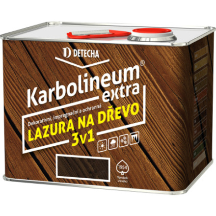 Detecha Karbolineum Extra 3v1 barva na dřevo, mahagon, 3,5 kg