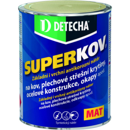 Detecha Superkov základní i vrchní barva na kov, černý mat, 800 g