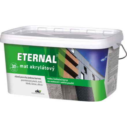 Eternal mat akrylátový univerzální barva na dřevo kov beton, 03 šedá středně, 5 kg