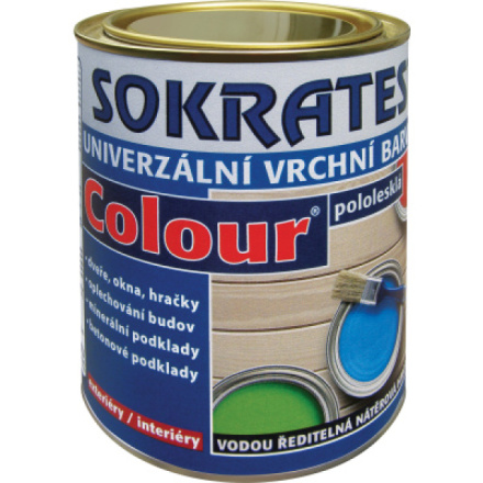 Sokrates Colour pololesk univerzální vrchní barva na dřevo a kov, 0840 červenohnědá, 0,7 kg