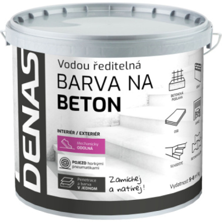 DENAS NA BETON vrchní barva na beton, 0905 šedý protiskluz, 5 kg