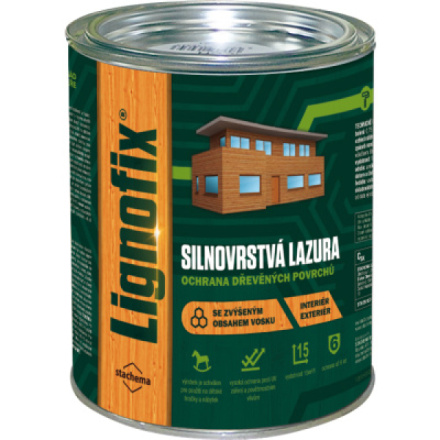 Lignofix silnovrstvá lazura na dřevo, bílá, 750 ml