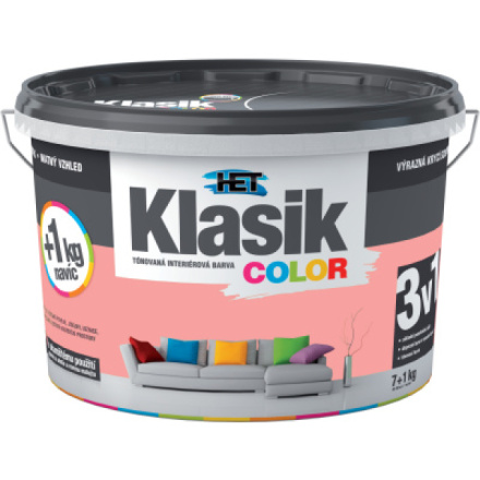 Het Klasik Color malířská barva, 0828 lososová, 7+1 kg