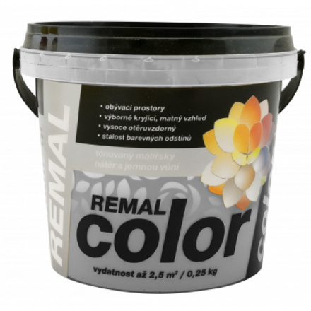 REMAL Color malířská barva na zeď 190 tmavě šedá, 250 g