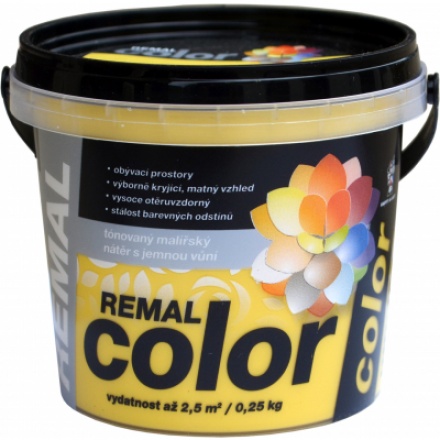 REMAL Color malířská barva na zeď 650 Banán, 250 g