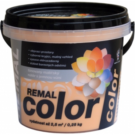 REMAL Color malířská barva na zeď 730 meruňka, 250 g