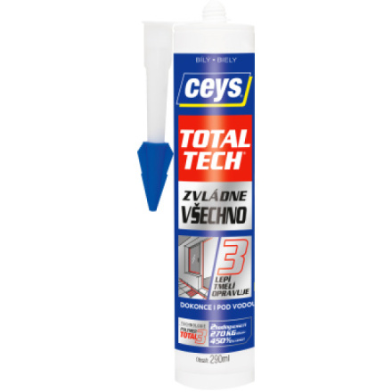 Ceys Total Tech univerzální lepidlo a tmel, bílý, 290 ml