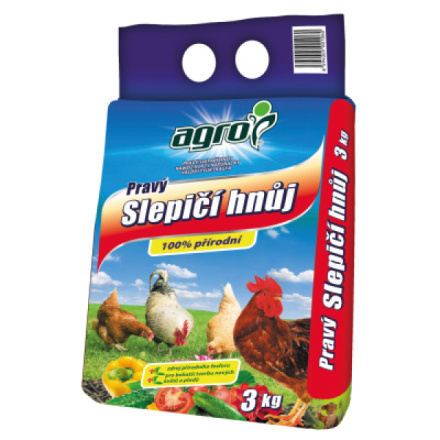 Agro slepičí hnůj pravý, 3 kg