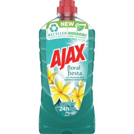 Ajax na podlahy a povrchy Floral Fiesta Lagoon Flowers univerzální čistící prostředek, květiny, 1 l