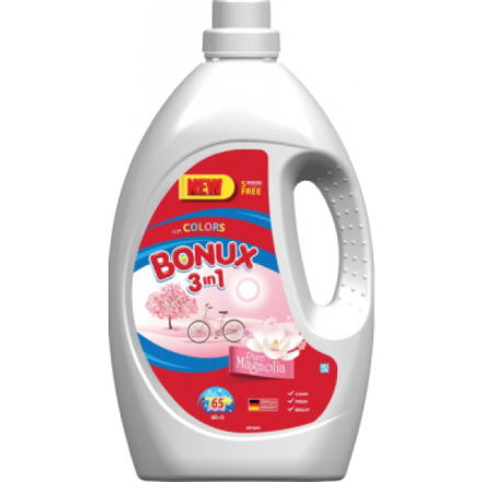 Bonux 3v1 Color Pure Magnolia prací gel 65 praní + Bonux Argan Oil prací gel 20 praní 6,1kg