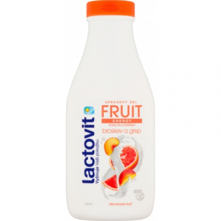 Lactovit Fruit Energy broskev a grep sprchový gel, 500 ml