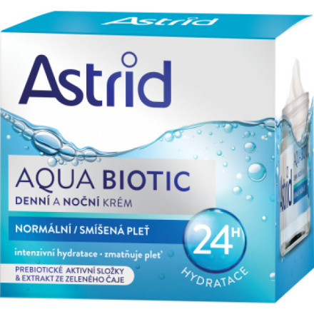 Astrid Aqua Biotic denní a noční krém normální a smíšená pleť, 50 ml