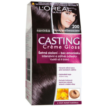 L'Oréal Casting Crème Gloss barva na vlasy ebenová černá 200