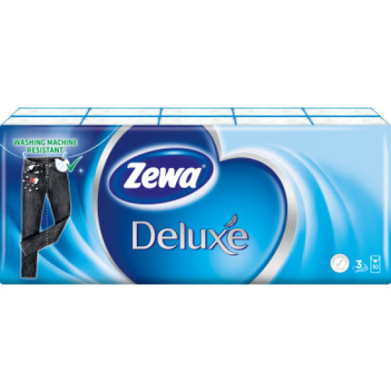 Zewa Deluxe Standard 3vrstvé papírové kapesníky, 10× 10 ks