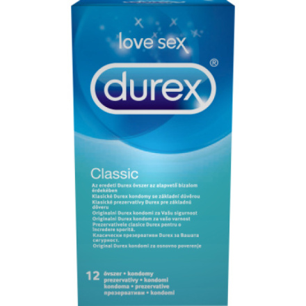 Durex Classic easy-on kondomy, 12 ks