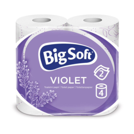 Big Soft Violet 2vrstvý toaletní papír, 4 role, 20 m role