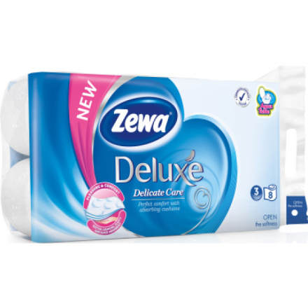 Zewa Deluxe Delicate Care 3vrstvý toaletní papír, 19,3 m, 8 rolí