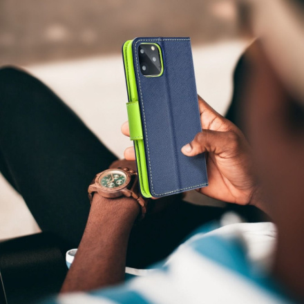 FANCY Book case for XIAOMI Redmi 9C navy/lime 435753