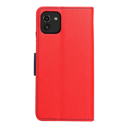 Fancy Book case for SAMSUNG A03 red / navy 513533