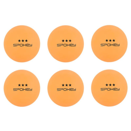 Spokey SPECIAL-Pingpongové míčky 3* oranžové , 6 ks, K81877