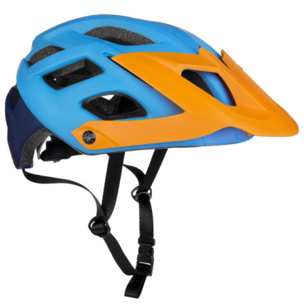 Spokey SINGLETRAIL Cyklistická přilba pro dospělé a juniory  IN-MOLD, 58-61 cm, modrá, K928238