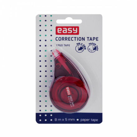 ERGO TAPE korekční strojek 5mm x 8 m, 1ks v bal., červený a modrý mix , S88306