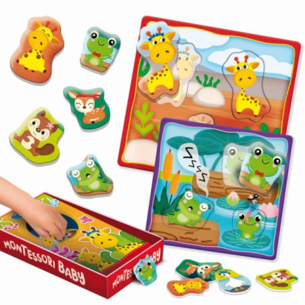 Hračka Liscianigioch Montessori Baby Box Play Family - Vkládačka mláďátka, 7192727