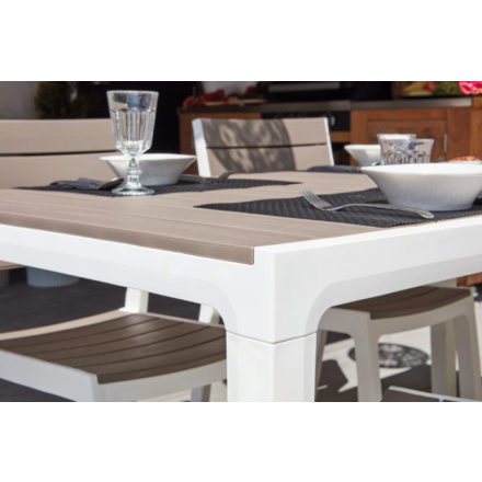 Zahradní stůl Keter Harmony bílý / cappuccino, 230684