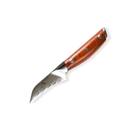 Nůž Dellinger Paring 3" (70mm) Rose-Wood Damascus, XZ-B27RW3