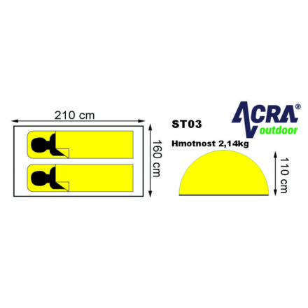 Stan Acra BROTHER ST03 kopule pro 2 - 3 osoby, 05-ST03