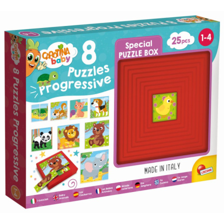 Hračka Liscianigioch Carotina Baby 9 Puzzle - Zvířátka, 7195476