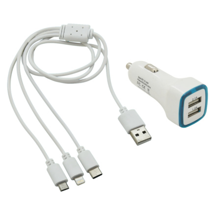 Nabíječka telefonu USB 3in1 (micro USB, iPhone, USB C), 07683