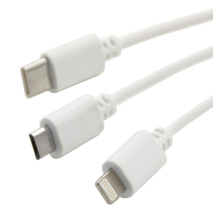 Nabíjecí USB kabel 3in1 (micro USB, iPhone, USB C), 07705