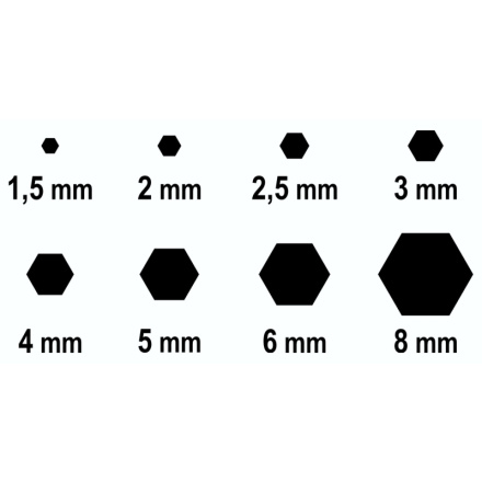 IMBUS sada 8ks 1,5-8mm, 09422