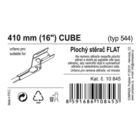 Stěrač FLAT BULK (CUBE) 16"/410mm, 10845