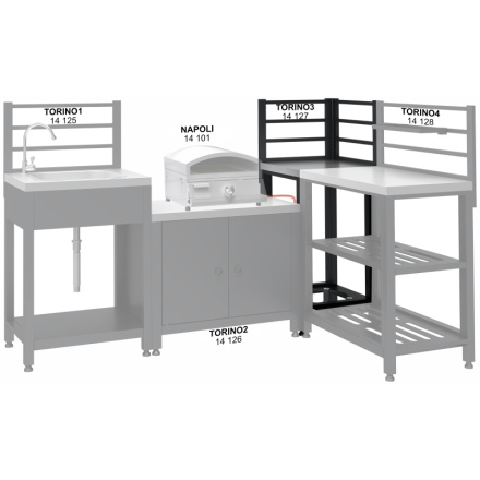 Modul rohový TORINO 3 pro venkovní kuchyň 47x47x123cm, 14127