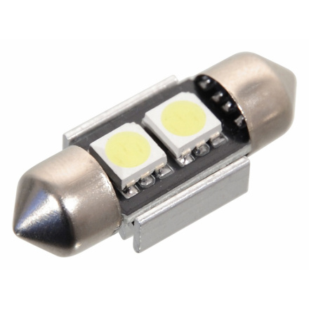 Žárovka 2 SMD LED 12V suf. SV8.5 32mm s rezistorem CAN-BUS ready bílá, SV8.5 (sufit), 33802