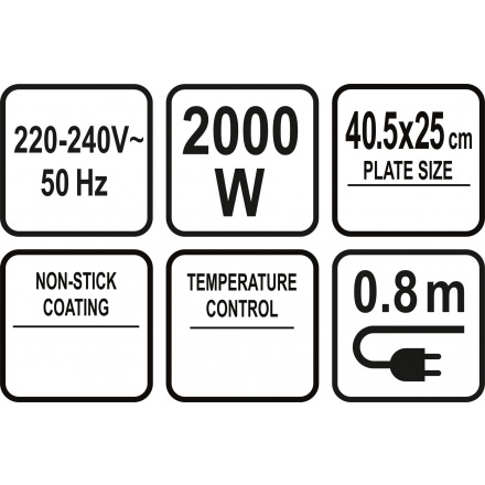 Kontaktní gril 2000W 2v1, TO-67455