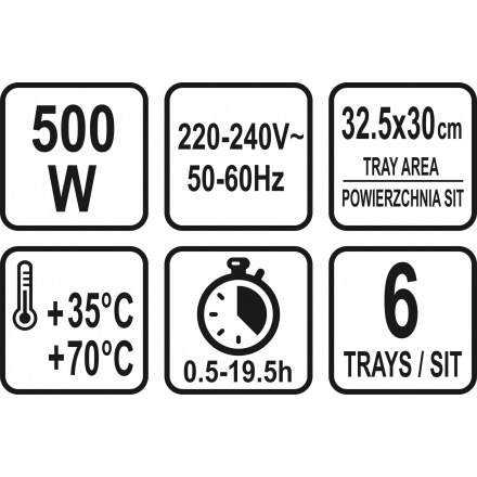 Sušička potravin 6 pater 420-500W, TO-68272