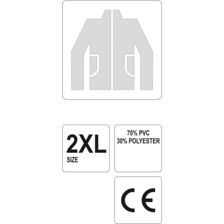 Bunda do deště XXL (PVC), žlutá TO-74627