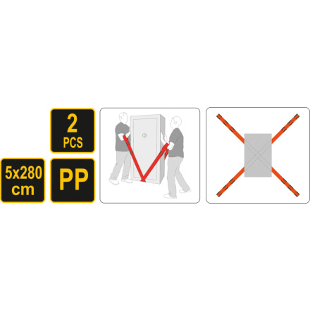 Pásy na stěhování nábytku 5 x 280 cm 2ks, TO-74724