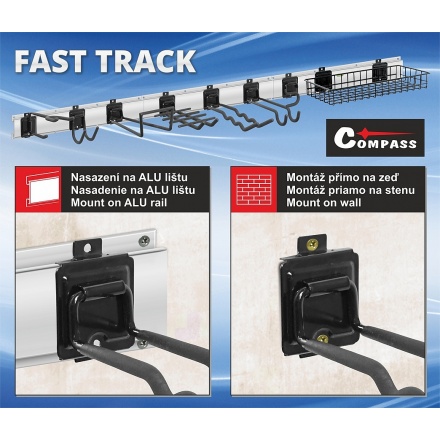 Závěsný systém FAST TRACK Double hook 2x26cm, XC-00071