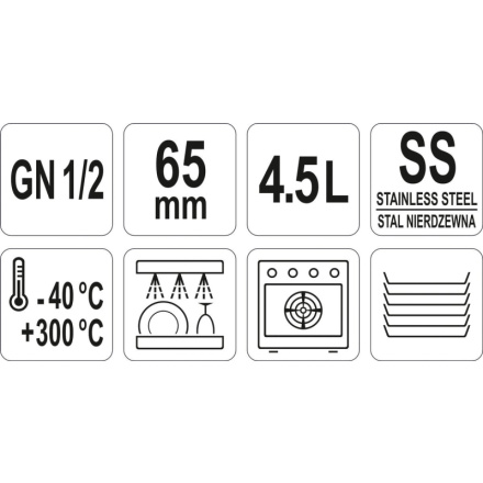 Gastro nádoba perforovaná NEREZ GN 1/2 65mm, YG-00355