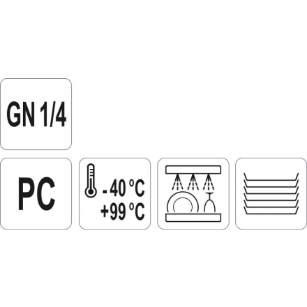 Víko pro gastronádobu PC GN 1/4, YG-00437