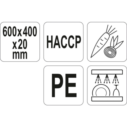 Krájecí deska 600x400x20 zelená, YG-02181