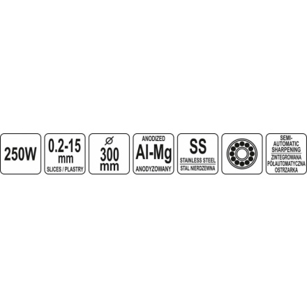 Nářezový stroj 200mm regulace řezu 0,2-15mm, YG-03130