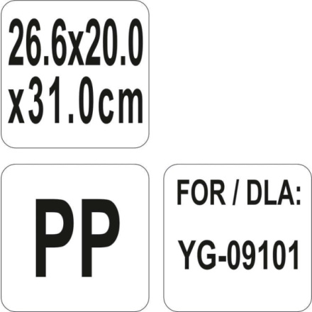 Kontejner PP 275x195x310mm (pro YG-09101), YG-09106