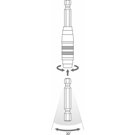 Úhlový adaptér 1/4", YT-04635